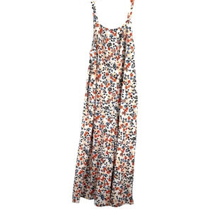 Womens Floral Wide Leg Jumpsuit Large Boho Cotton Romper Adjustable Strap